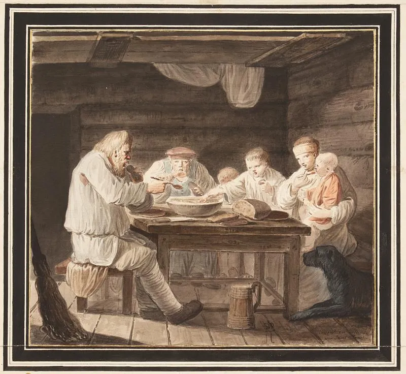 Крестьяне за обедом